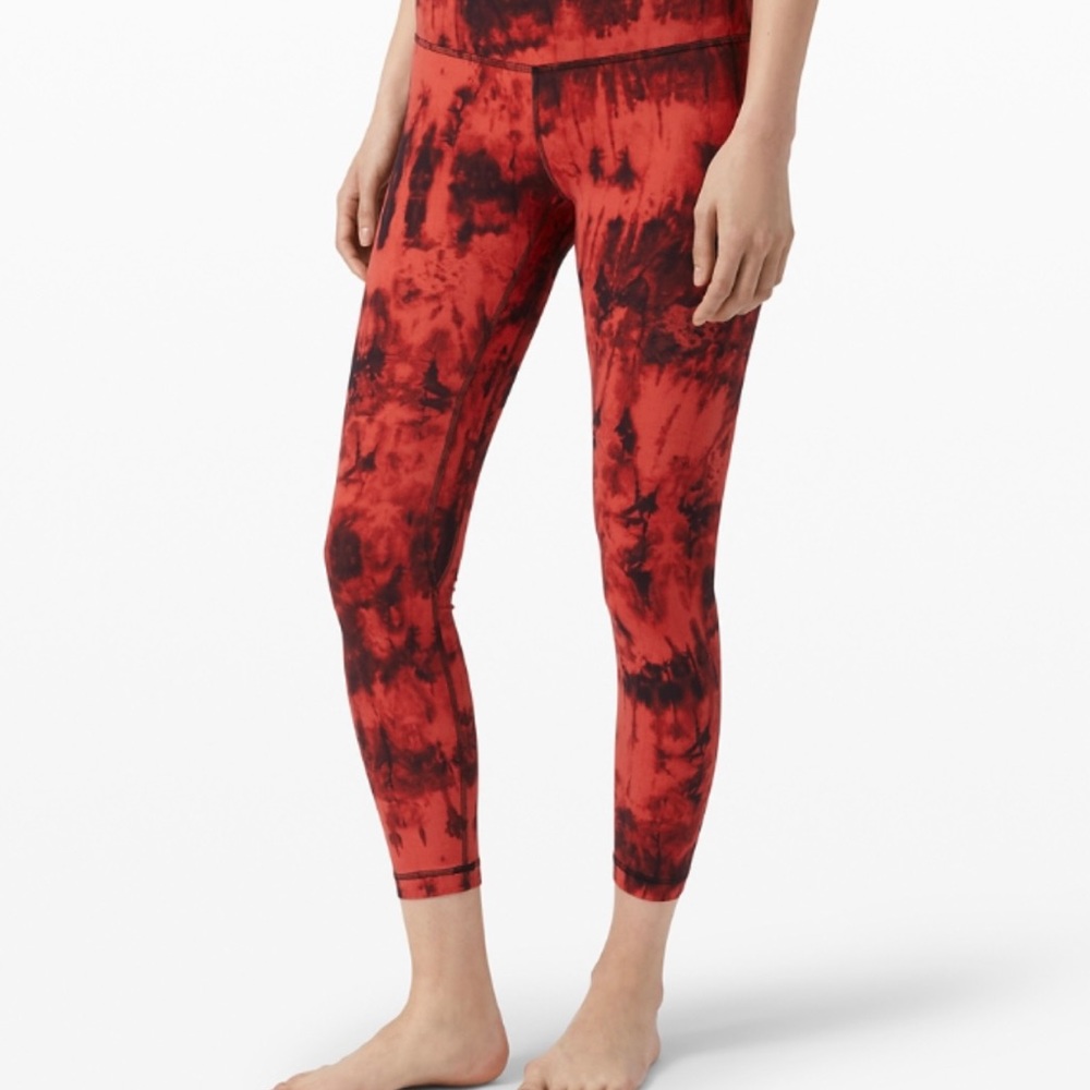 Lululemon Align Hr Pant 25” red tie dye